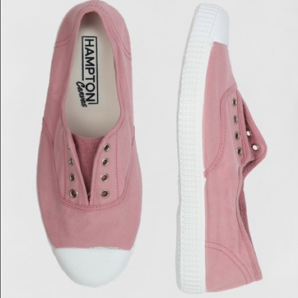 hampton canvas plum shoes